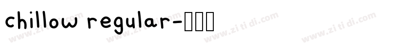 chillow regular字体转换